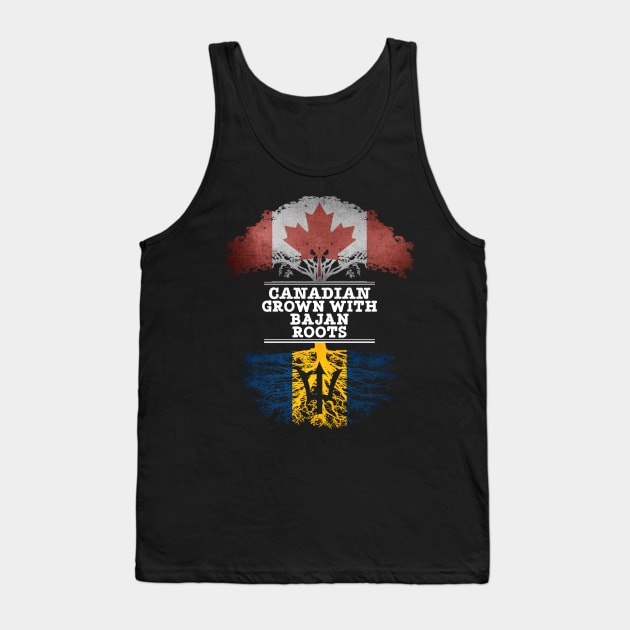 Canadian Grown With Bajan Roots - Gift for Bajan With Roots From Barbados Tank Top by Country Flags